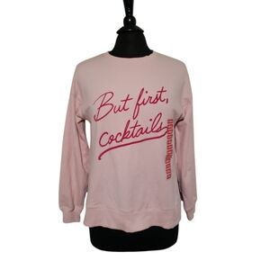 NWT Wildfox But First Cocktails Long Sleeve Sweatshirt Sz XS